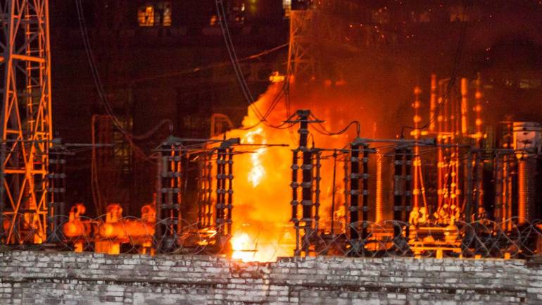 Пожежа у Дніпрі: вночі горіла Придніпровська ТЕС