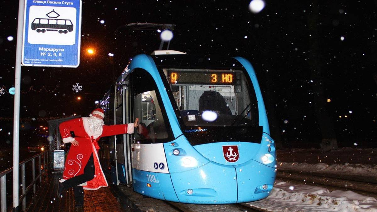Розклад руху безкоштовного громадського транспорту в новорічну ніч у Вінниці