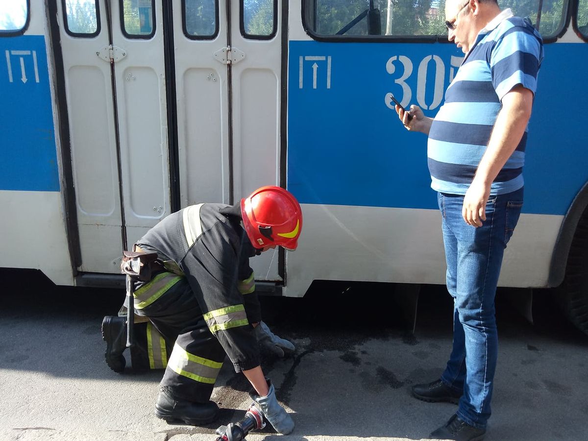 u vinnytsi zadymivsya troleybus 4