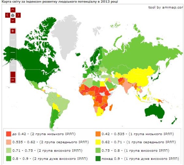 індекс розвитку людськово потенціалу у 2013 році фото