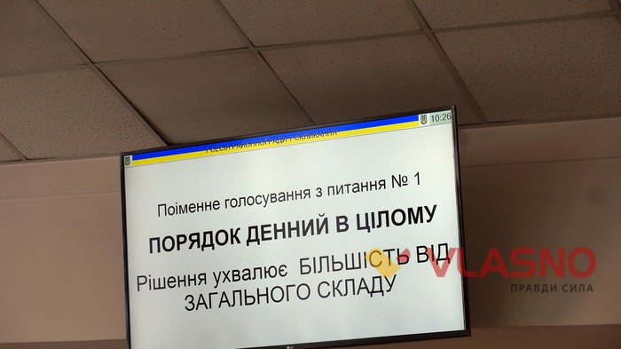 голосування на сесії Вінницької райради фото