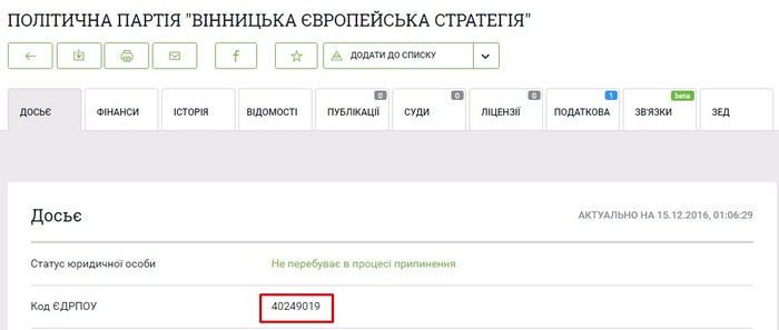 створення партії "Вінницька Європейська Стратегія" фото