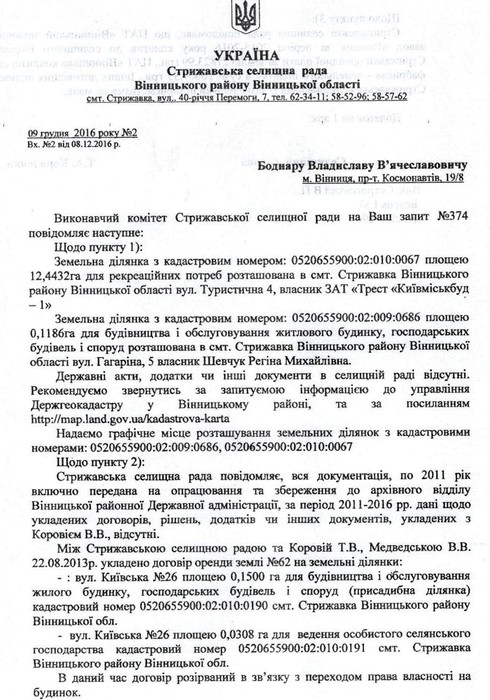 земельні ділянки Валерія Коровія фото