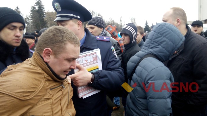 протести у Вінниці під час приїзду Порошенка фото