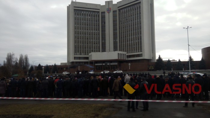 протести у Вінниці під час приїзду Порошенка фото