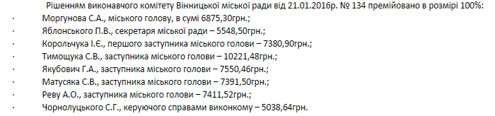 преміювання вінницьких чиновників фото