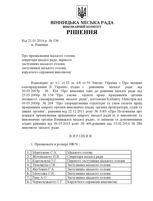 преміювання чиновників за часів Гройсмана фото