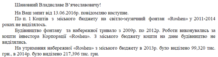 фонтан Рошен фото