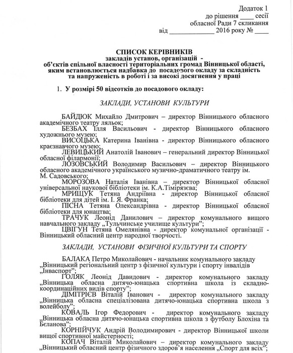 рішення щодо преміювання вінницьких депутатів фото