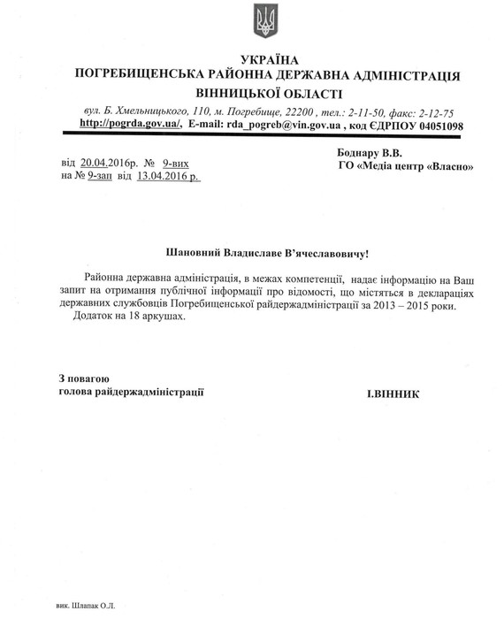 декларації дерслужбовців Погребищенської РДА фото