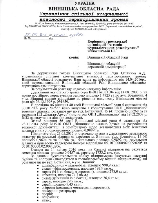 інформаційний запит Вінницякіно фото