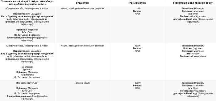 декларація Олега Мартинюка фото