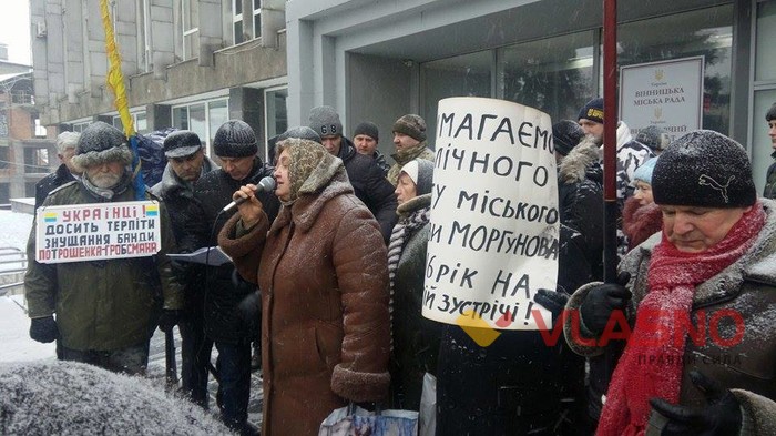 мітинг під Вінницькою міською радою фото