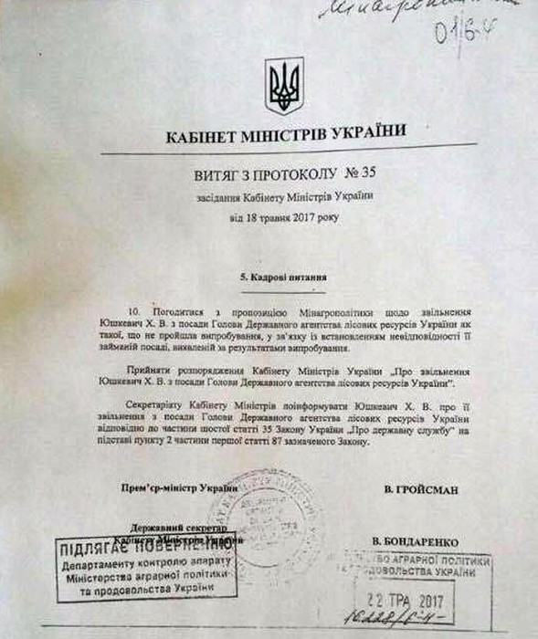 звільнення Юшкевич фото