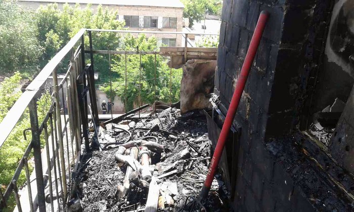 пожежа на вулиці Стеценка у Вінниці фото
