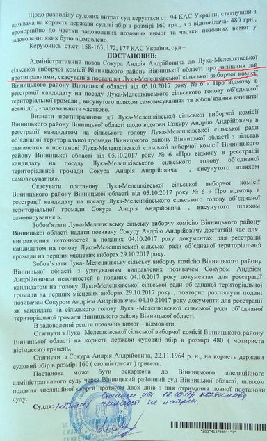 Одинадцять кандидатів виграли суд у Луки-Мелешківської виборчої комісії