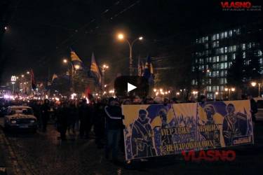 Смолоскипна хода, пам'яті героїв Крут у Вінниці 29 січня 2015 р.(ВІДЕО)