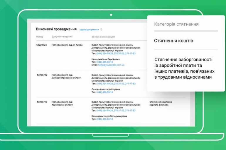 дані з сайту youcontrol фото