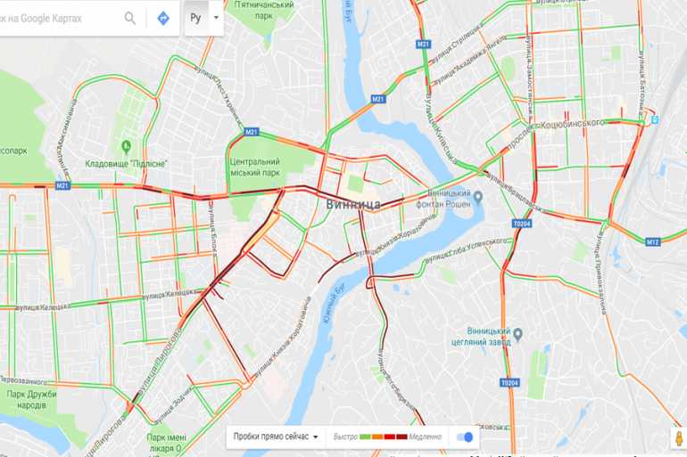 У Вінниці через негоду утворилися затори