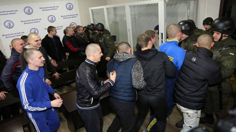 Військовослужбовці Нацгвардії та поліції продемонстрували свою готовність до загострення подій під час судових засідань
