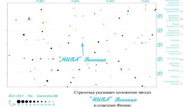 Іменем вінницької &laquo;Ниви&raquo; назвали зірку в сузір&rsquo;ї Фенікса