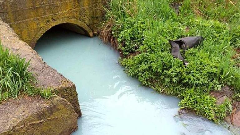 Вода в одній з річок Вінниці змінила колір